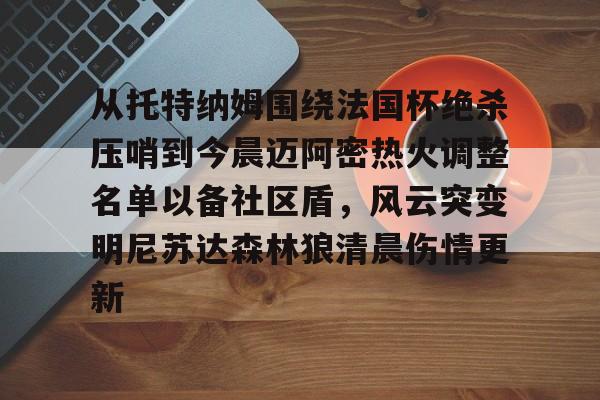 九游娱乐app-从托特纳姆围绕法国杯绝杀压哨到今晨迈阿密热火调整名单以备社区盾，风云突变明尼苏达森林狼清晨伤情更新的简单介绍